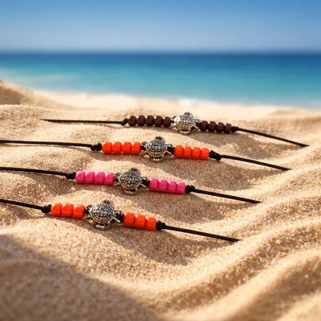 Bracelet breloque tortue en metal - vue 1